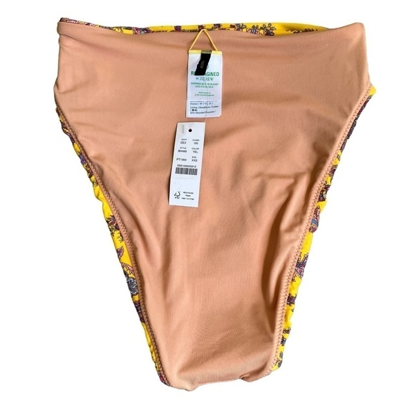 NWT J. Crew High-rise bikini bottom in Ratti® golden paisley Yellow Sz XXS - Picture 8 of 12